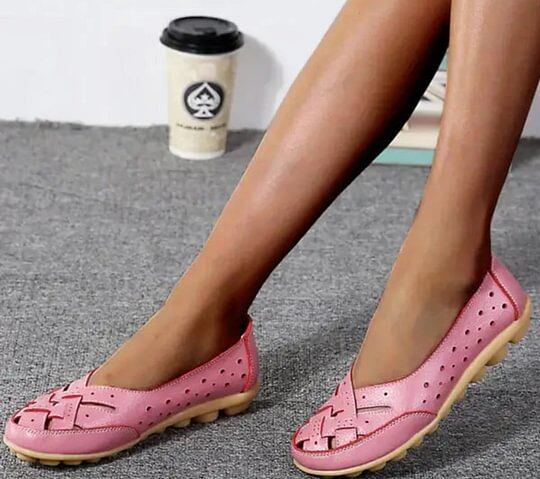 [Limited time 55% off]Women's Leather Breathable Support Flat Shoes