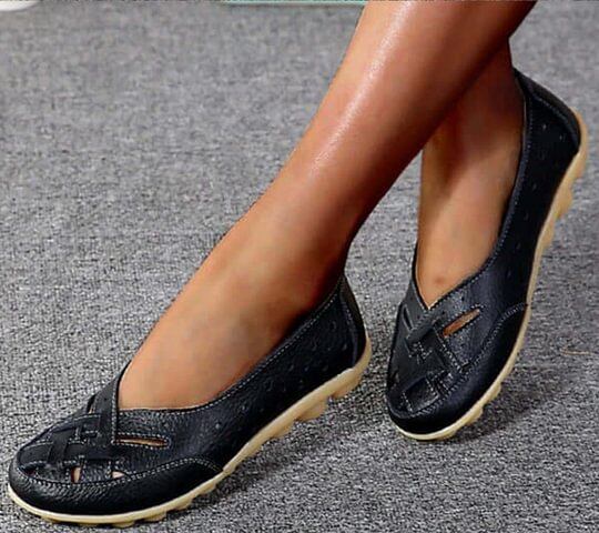 [Limited time 55% off]Women's Leather Breathable Support Flat Shoes